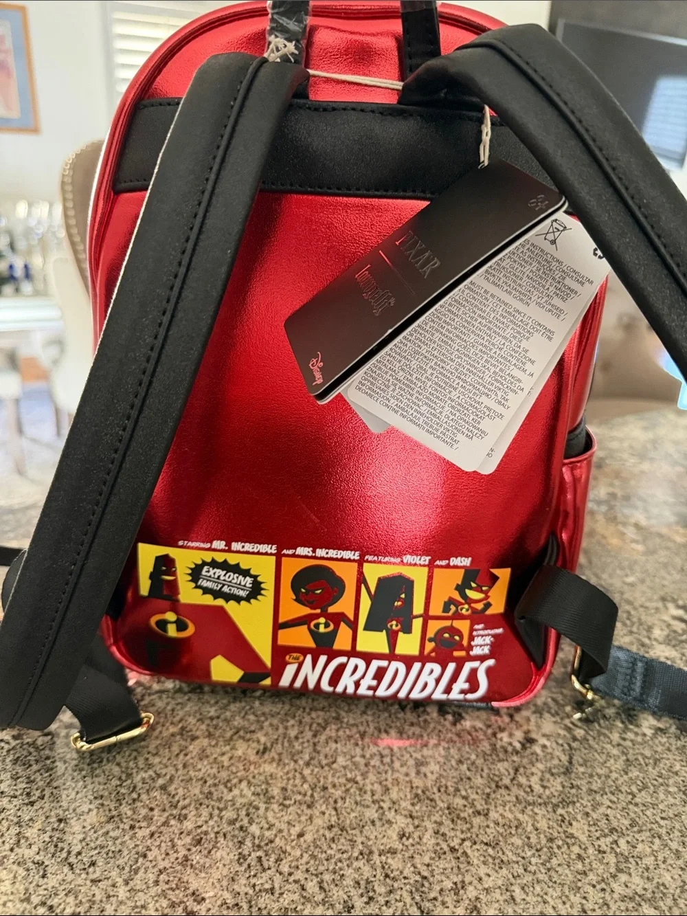 Incredibles 20th Anniversary Light Up Metallic Cosplay Mini Backpack